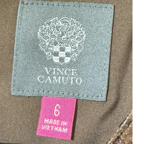 Vince Camuto Fit & Flare Faux Suede Dress - Size 6 - Picture 3 of 5